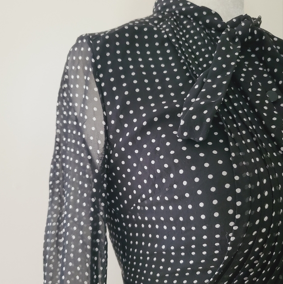 Kate Spade Silk Polka Dot Midi Dress - Picture 5 of 16